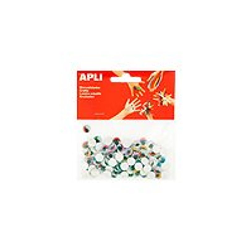 8410782132660-Apli - 100 Adhésifs décoratifs - modèles "yeux" - bleu, jaune, rouge, vert rond-P_79398823_2-1