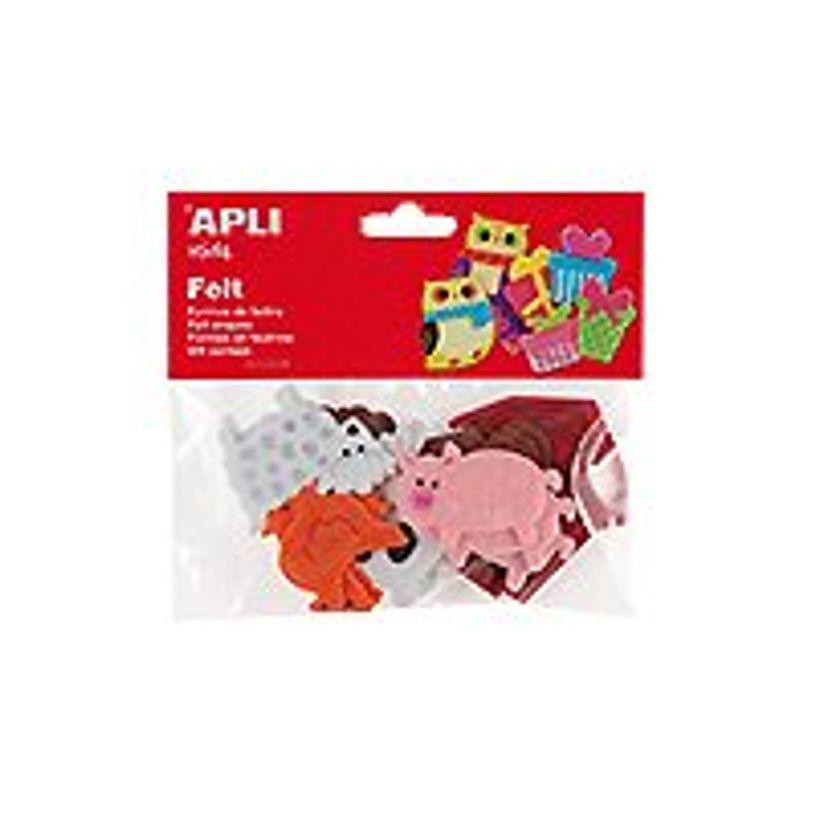 8410782137856-APLI kids - Forme à décorer - 18 feutrines - animaux-P_79398894_1-0