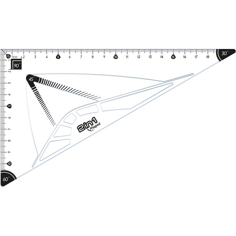 3154148971214-Maped - Kit de traçage 3 pièces : règle 30 cm, équerre 2 en 1, rapporteur 180°-P_79398983_2-1