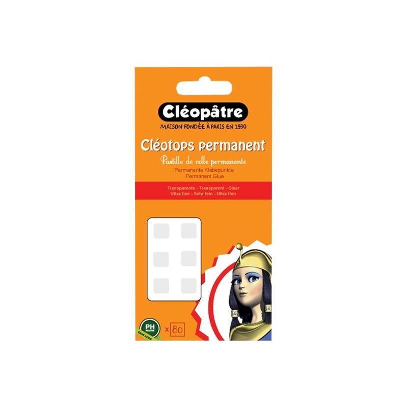 3134725004726-Cléopâtre Cléotops - 80 pastilles adhésives de montage - transparent - permanent-P_79399010_2-0