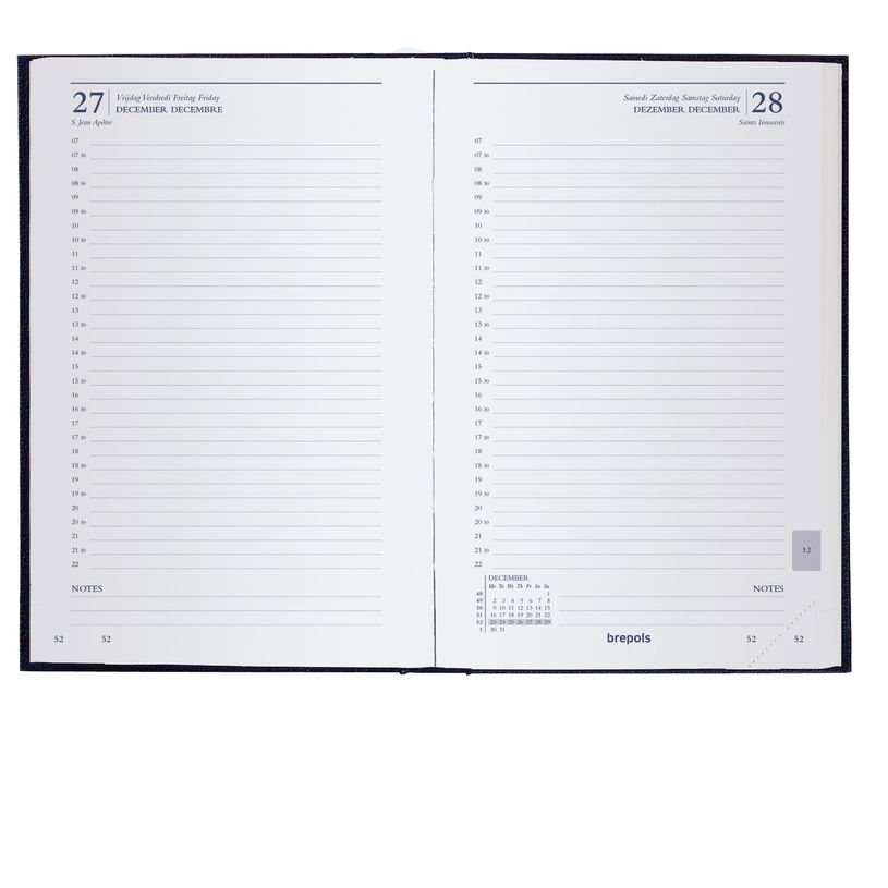 5412303128193-Agenda Lima Caravelle - 1 jour par page - 13 x 20,8 cm - noir - Brepols--1