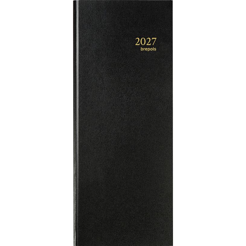 5412303101158-Agenda long Lima Saturnus - 1 jour par page - 12,8 x 33 cm - noir - Brepols--0