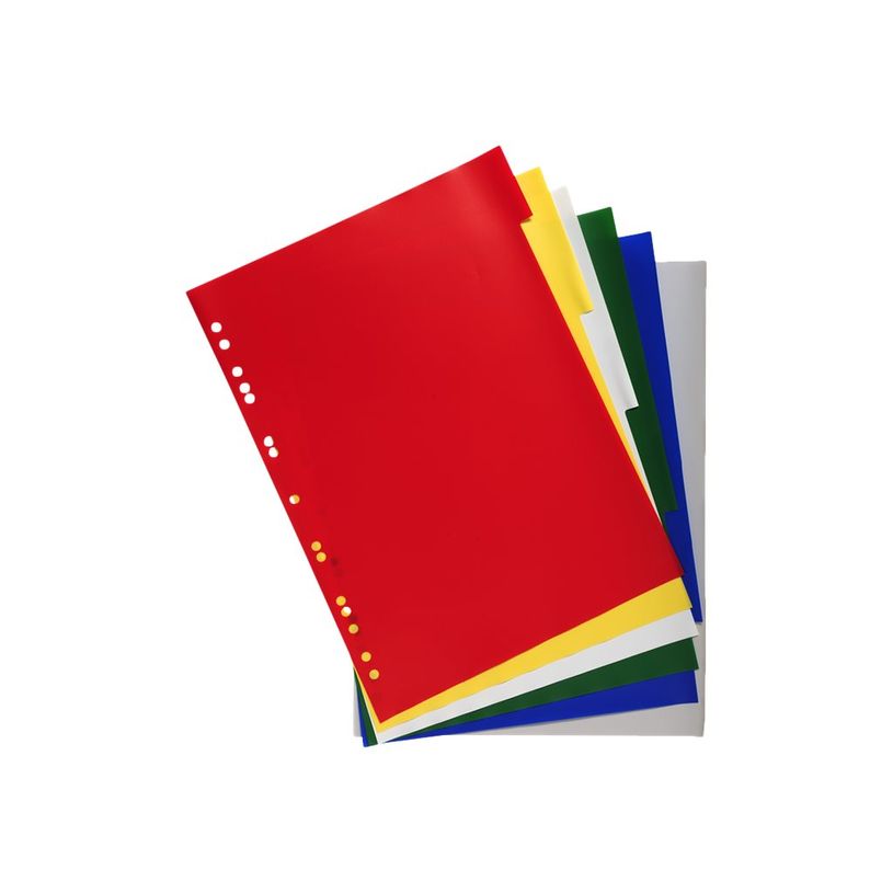 3141870000831-Exacompta - Intercalaire 6 positions - A4 Maxi - polypropylène coloré-P_79399566_1-0