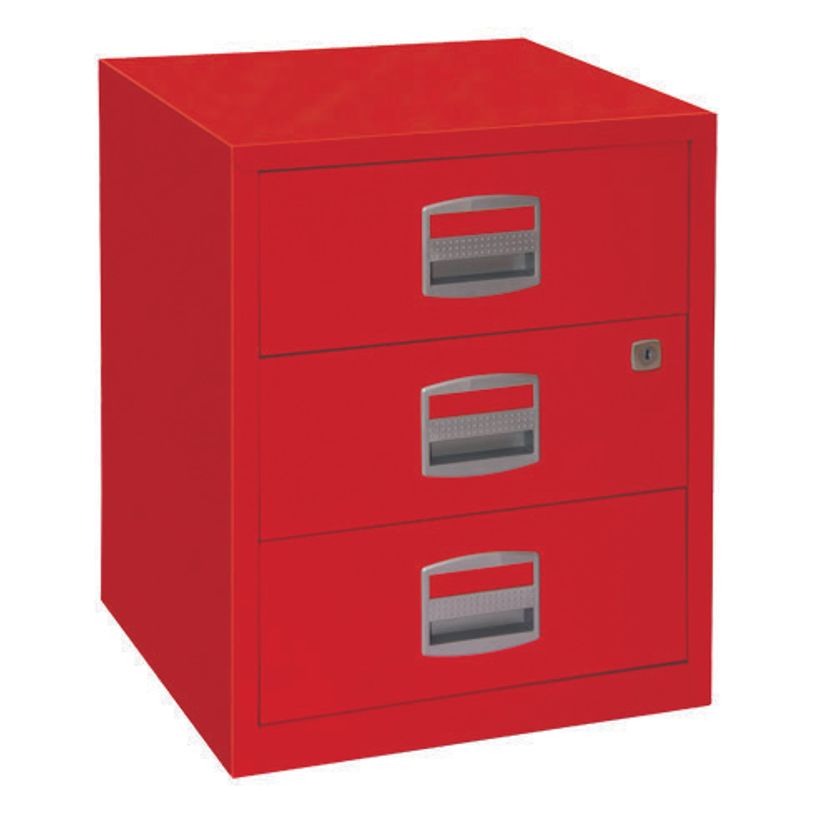 3700339877751-Caisson mobile métallique monobloc - H52 x L41 x P40 cm - 3 tiroirs - rouge-P_79399946_2-0