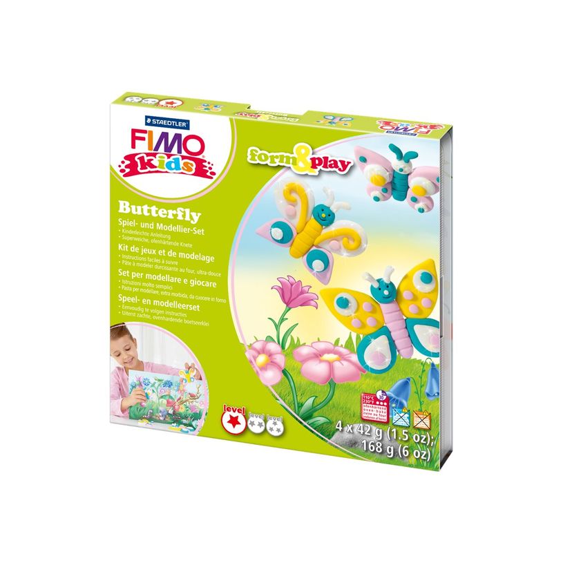 4007817806180-FIMO Kids  - Kit de modelage  - Motifs Papillon-P_79400190_1-0