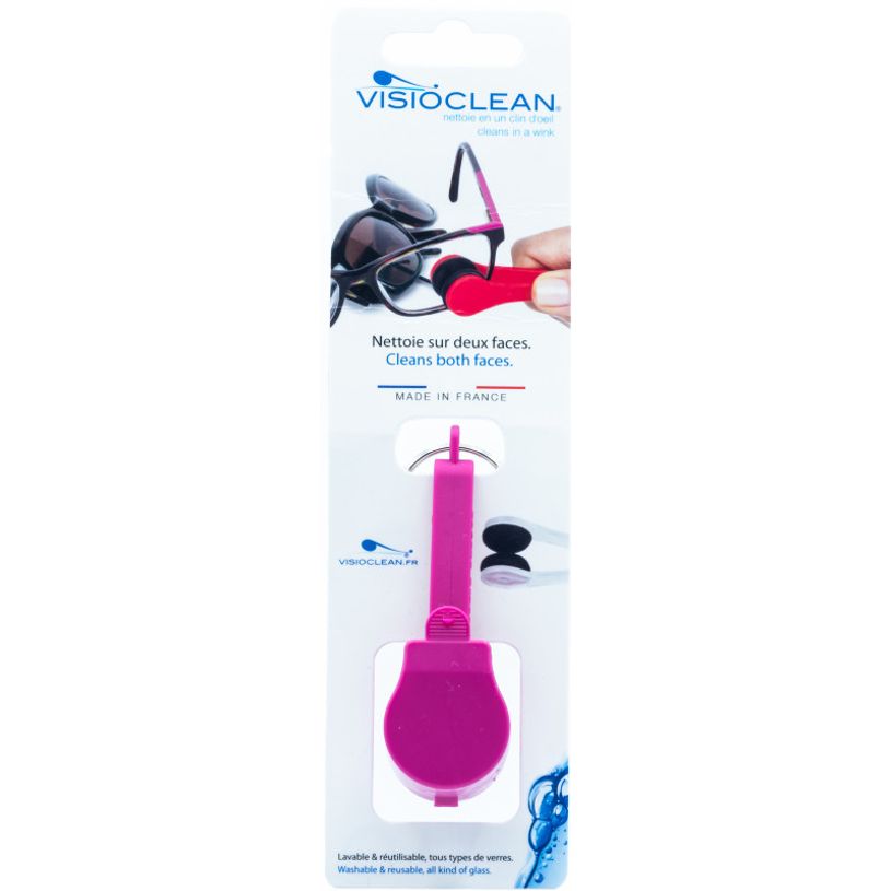 3760200510057-Visioclean - Nettoyeur de lunettes fuchsia-P_79400196_1-0