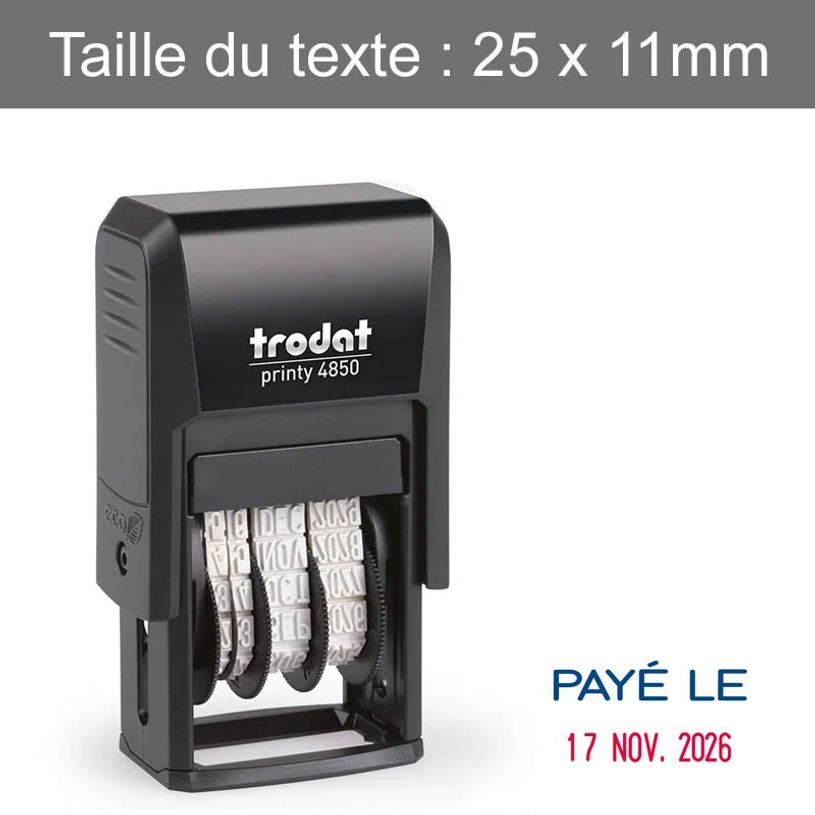 0092399766544-Trodat - Tampon Dateur Printy 4850 - "Payé le"-P_79400210_1-0