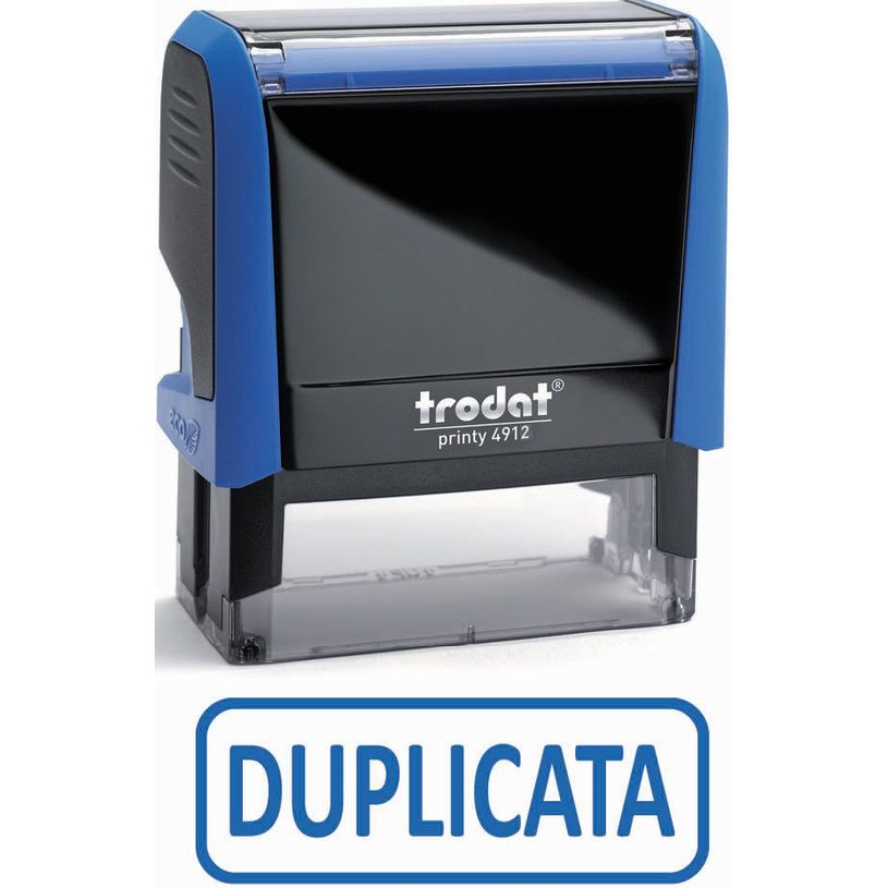 3459590000056-Trodat Xprint - Tampon formule "Duplicata" - bleu-P_79400213_1-0