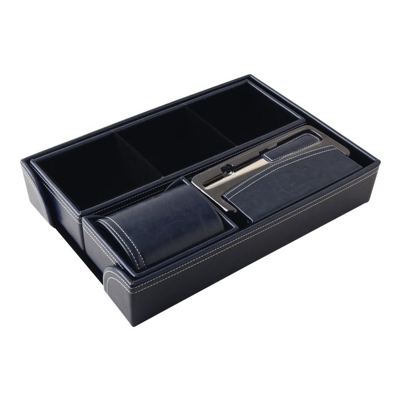 3108724667046-Oberthur CLASSIQUE ORIGINE - Jeu d'accessoires de bureau - 6 pièces - marine-P_79400623_1-0