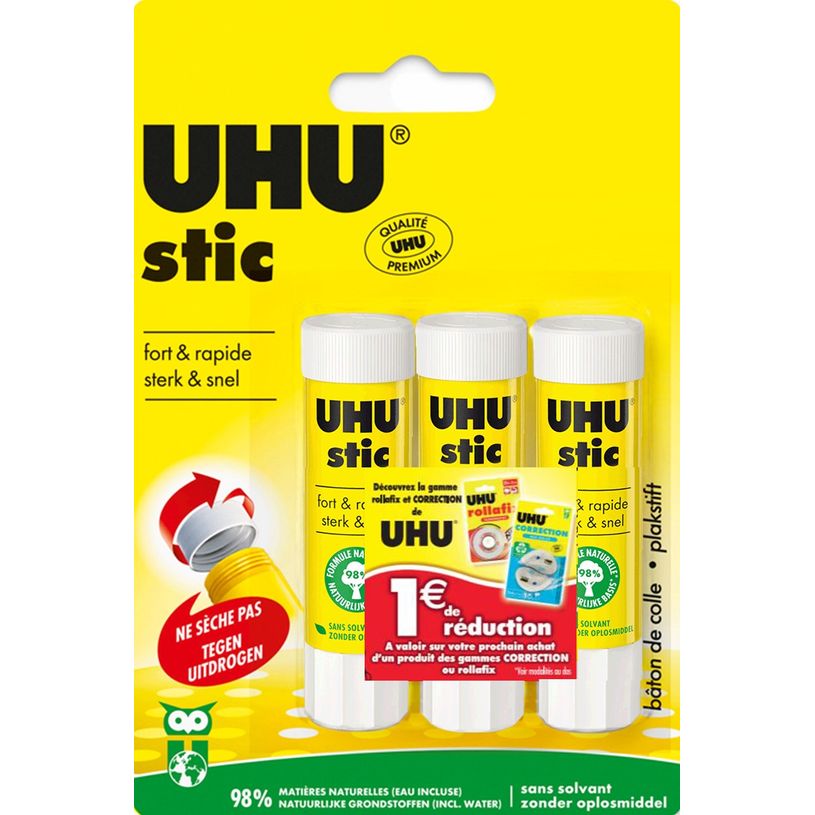 4026700412758-UHU stic - 3 Bâtons de colle - 8.2 g - transparent-P_79400835_1-0