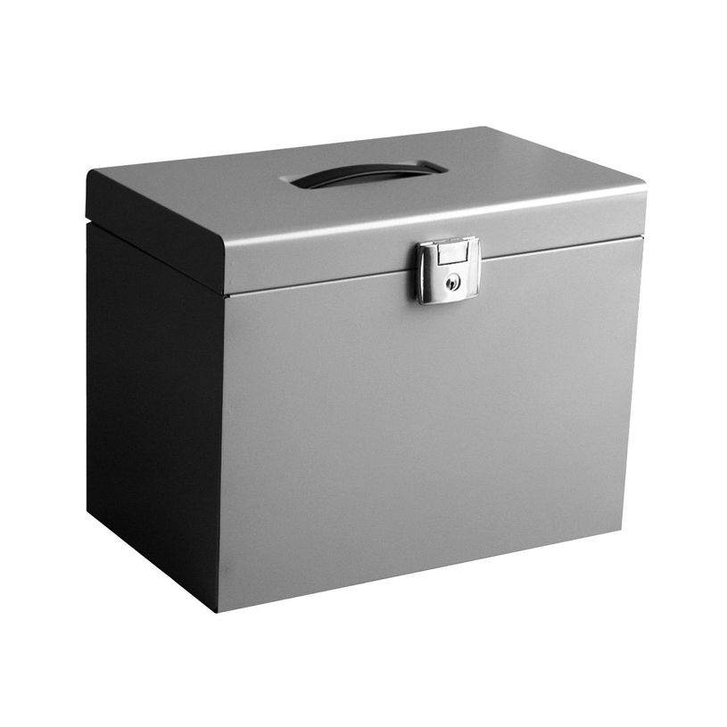 3219090400110-Pierre Henry - Classeur ménager en métal (valisette) avec 5 dossiers suspendus - alumini-P_79401075_1-0