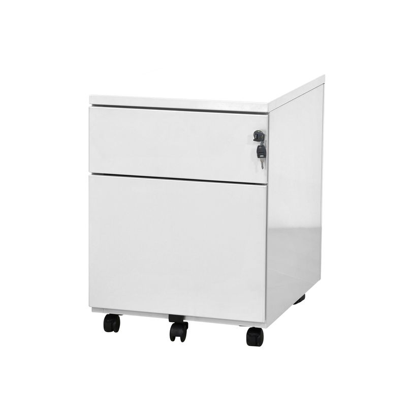 3219091960002-Caisson mobile - 2 tiroirs - blanc - 56,7 x 54,1 x 41,8 cm-P_79401142_1-0