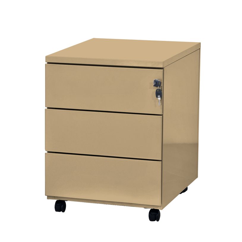 3219091960231-Caisson mobile - 3 tiroirs - beige - 56,7 x 54,1 x 41,8 cm-P_79401149_1-0