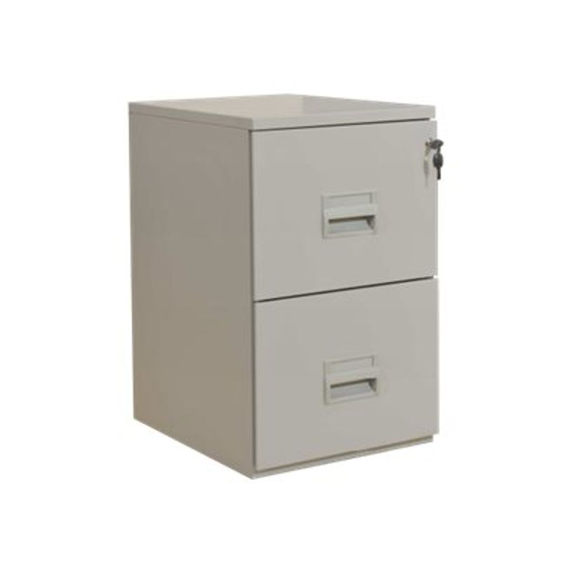 3219091966042-Classeur 2 tiroirs pour dossiers suspendus - 68 x 42 x 54 cm - gris-P_79401161_1-0