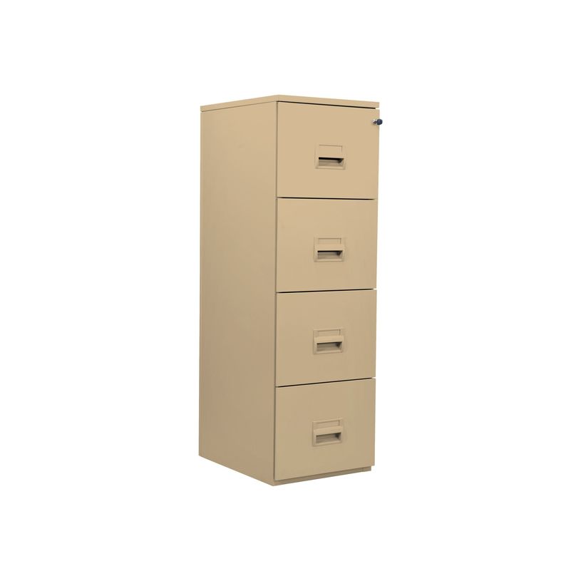 3219091966431-Classeur 4 tiroirs pour dossiers suspendus - 131 x 42 x 54 cm - beige-P_79401164_1-0