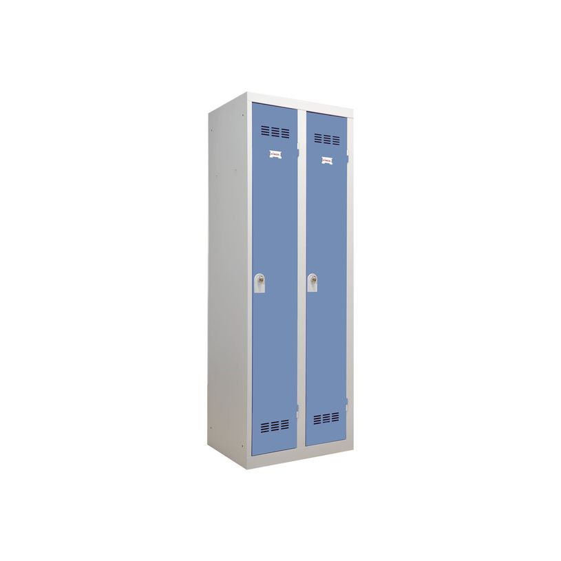 3219093104718-Vestiaire Industrie Propre - 2 portes - 180 x 60 x 50 cm - gris/bleu-P_79401173_1-0