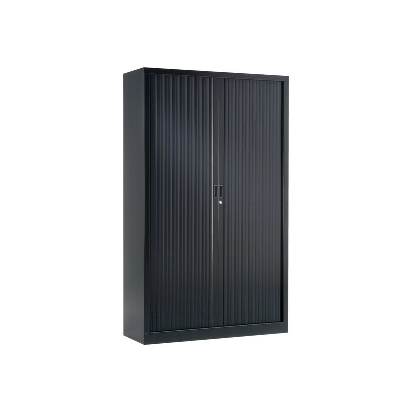 3219095800052-Armoire haute monobloc à rideaux GENERIC - 198 x 120 x 43 cm - corps et rideaux noir-P_79401199_2-0