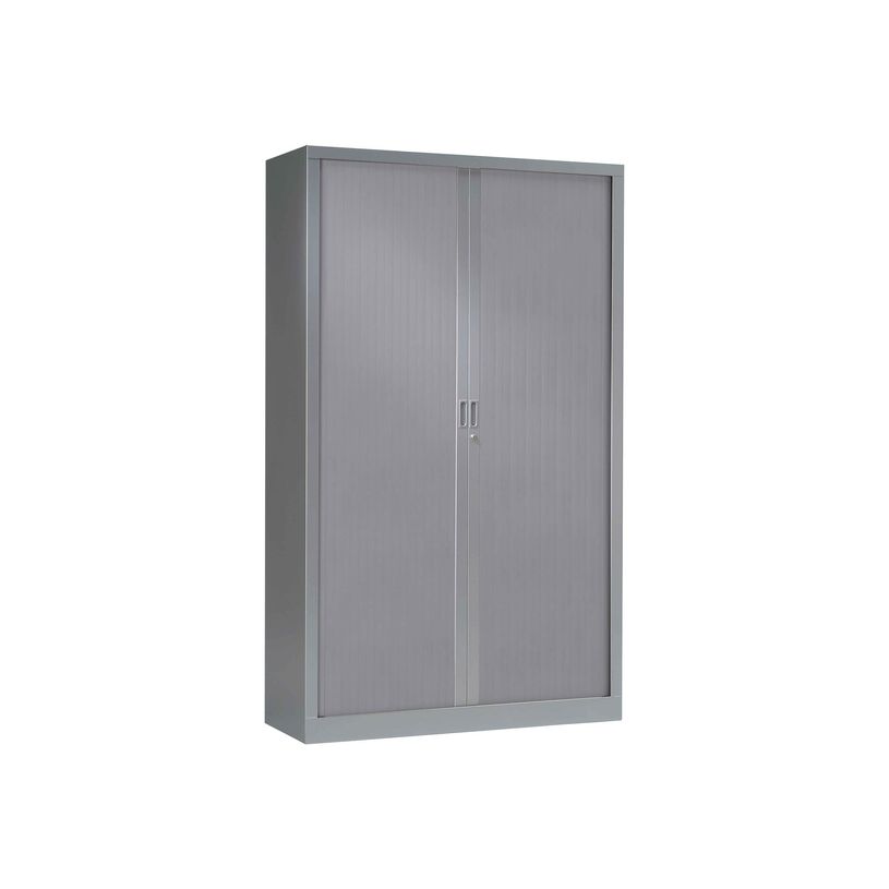 3219095800083-Armoire haute monobloc à rideaux GENERIC - 198 x 120 x 43 cm - corps et rideaux aluminium-P_79401201_2-0