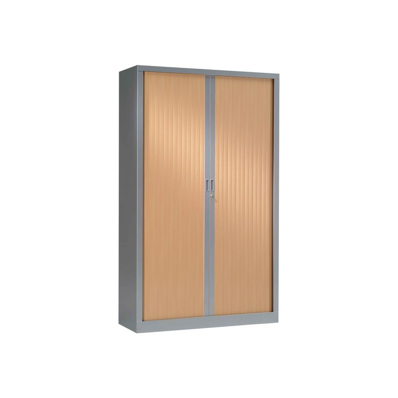 3219095800403-Armoire haute monobloc à rideaux GENERIC - 198 x 120 x 43 cm - corps aluminium - rideaux i-P_79401204_2-0