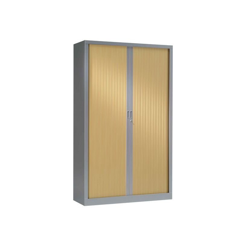 3219095800441-Armoire haute monobloc à rideaux GENERIC - 198 x 120 x 43 cm - corps aluminium - rideaux i-P_79401205_2-0
