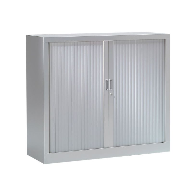 3219095805088-Armoire mi-haute monobloc à rideaux GENERIC - 100 x 120 x 43 cm - aluminium-P_79401212_2-0