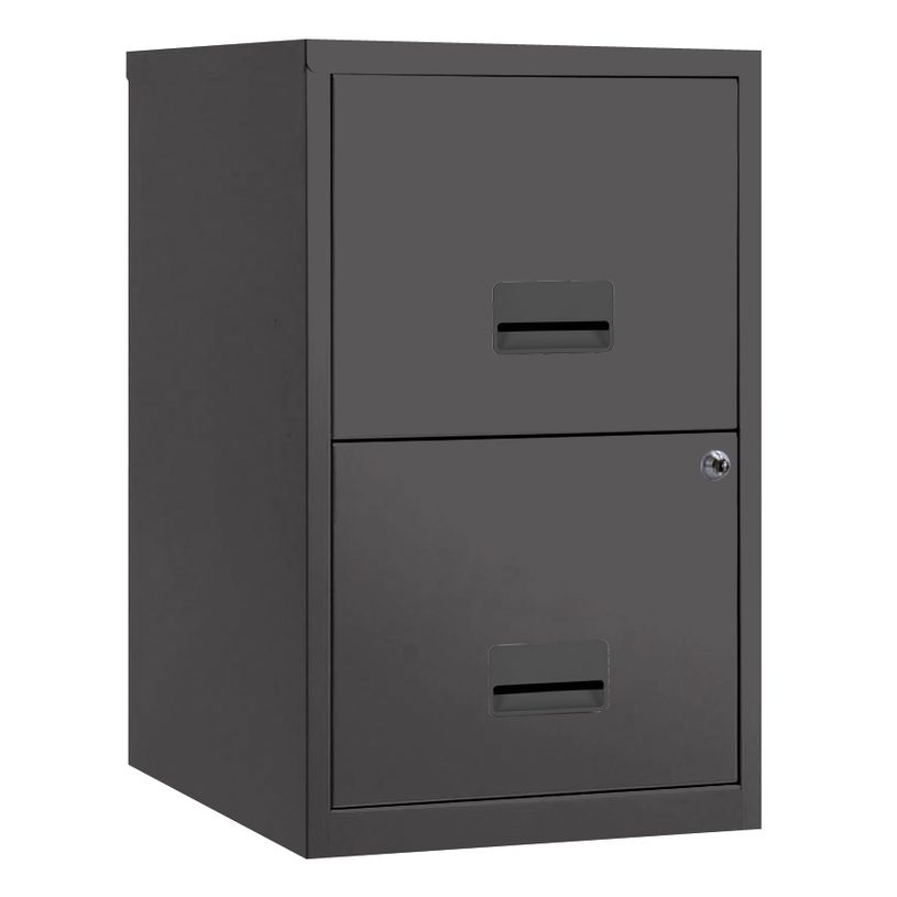 3219095951020-Classeur 2 tiroirs pour dossiers suspendus - 66 x 40 x 40 cm - anthracite-P_79401250_1-0