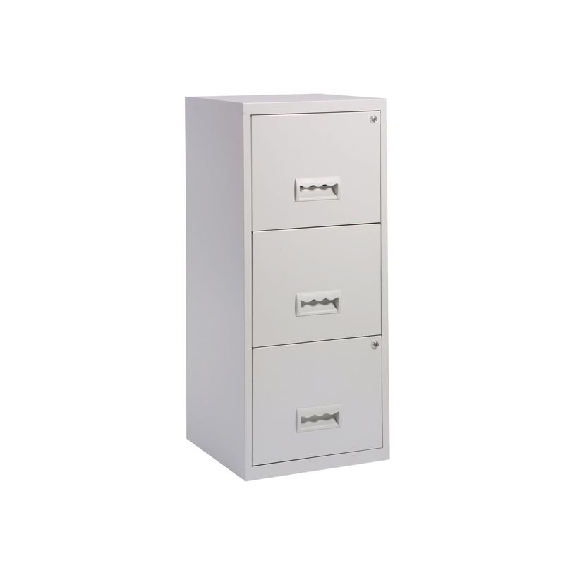 3219090950554-Classeur 3 tiroirs pour dossiers suspendus - 95,7 x 40 x 40 cm - gris-P_79401255_1-0