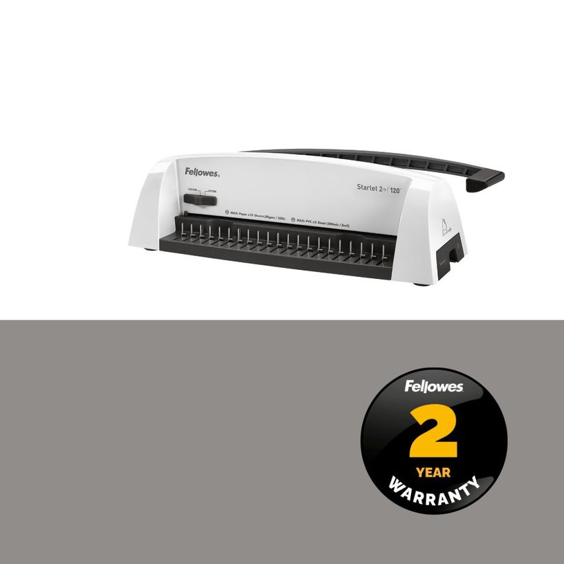 0043859680719-Fellowes Starlet 2+ - machine à relier / relieuse perforeuse manuelle - perfore 12 feuilles - relie 12--4