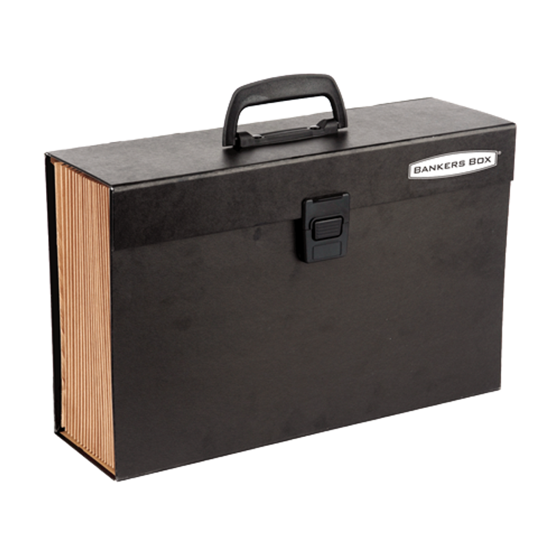 0043859654512-Fellowes Bankers Box - Maletín organizador acordeón negro 19 compartimentos--1