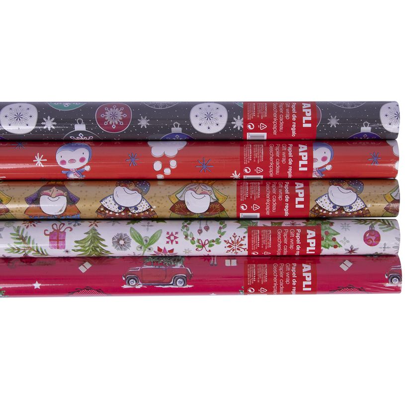 8410782140030-Apli Agipa - Papier cadeau - 70 cm x 2 m - différents motifs Noël-P_79402128_2-1