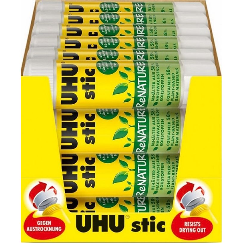 4026700384925-UHU stic ReNATURE - 24 Bâtons de colle - 8.2 g - Plastique écologique-P_79402220_1-0