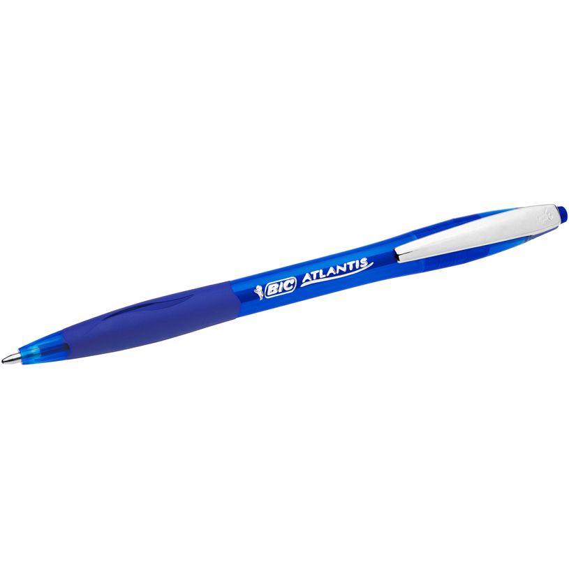 3086123307575-BIC ATLANTIS Soft - 12 Stylos à bille - bleu - rétractable-P_79402231_2-1
