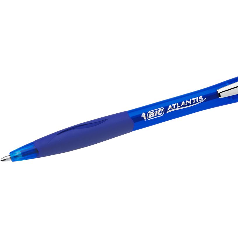 3086123307575-BIC ATLANTIS Soft - 12 Stylos à bille - bleu - rétractable-P_79402231_3-2