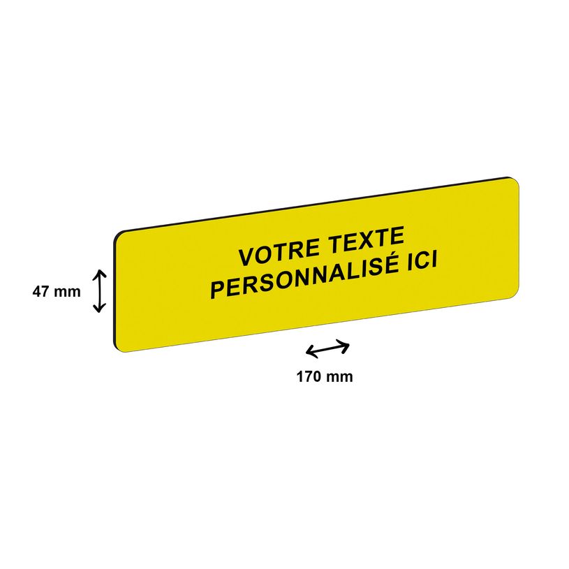 2012349936436-Plaque de porte personnalisée avec votre texte - 170 x 47 mm - jaune - adhésivée prête -P_79402708_1-0