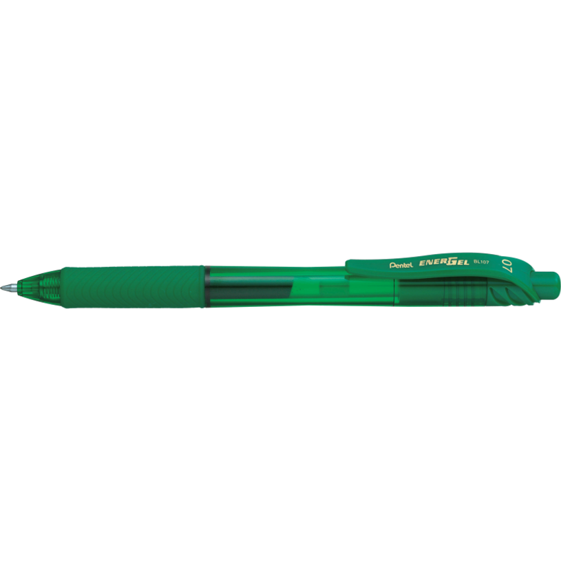 0884851007377-Pentel EnerGel X - Bolígrafo  - verde - tinta de gel - 0.7 mm - medio - retractil--1