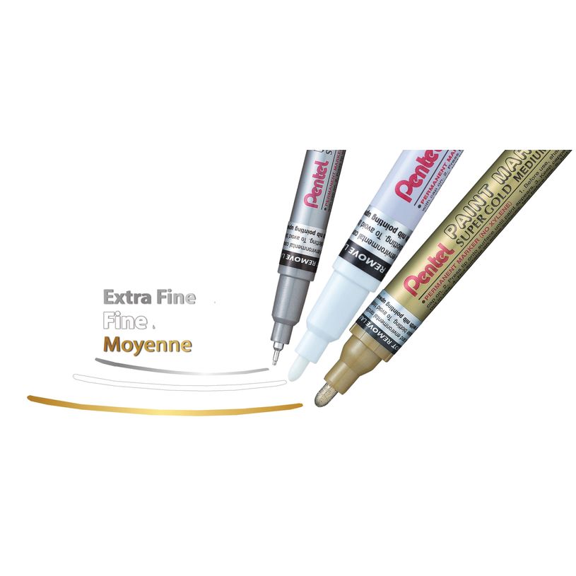 0884851016850-Pentel PAINT MARKER - Marqueur permanent - pointe moyenne - argent-P_79402853_2-1