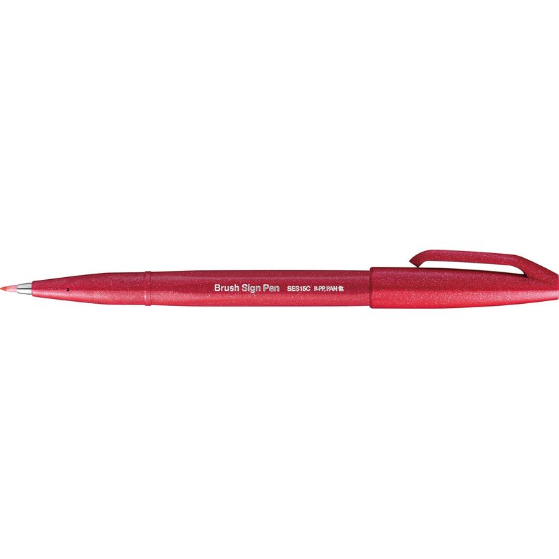 4902506287069-Pentel - Feutre pinceau à pointe souple - rouge-P_79402873_3-0