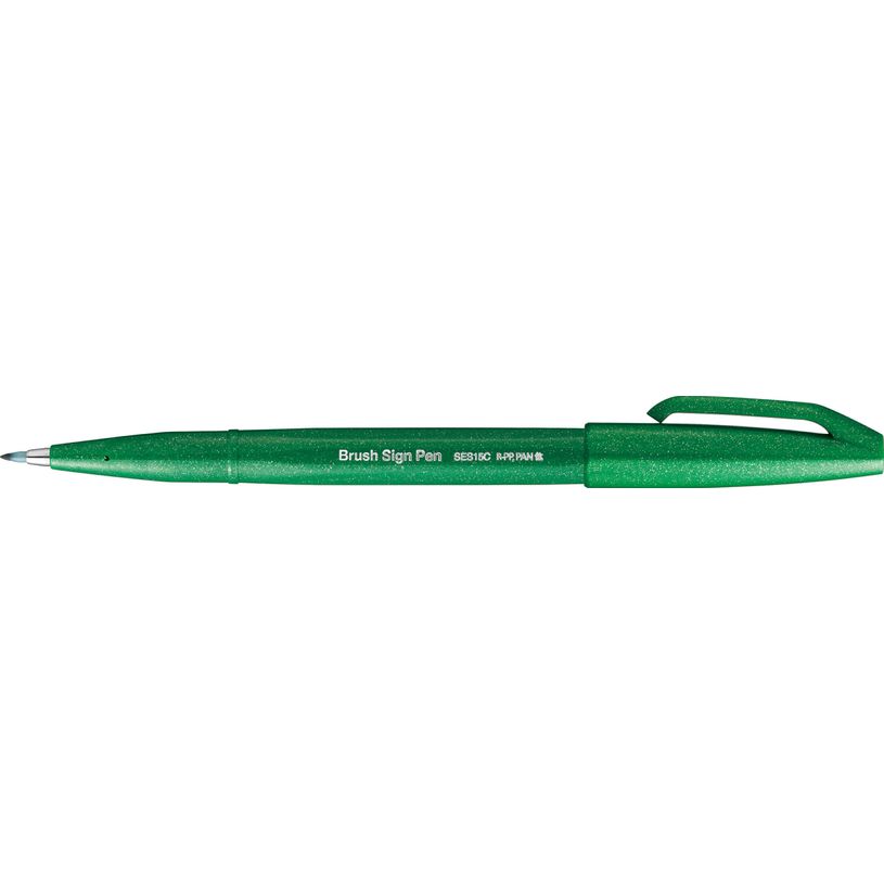 4902506287083-Pentel - Feutre pinceau à pointe souple - vert-P_79402875_2-0