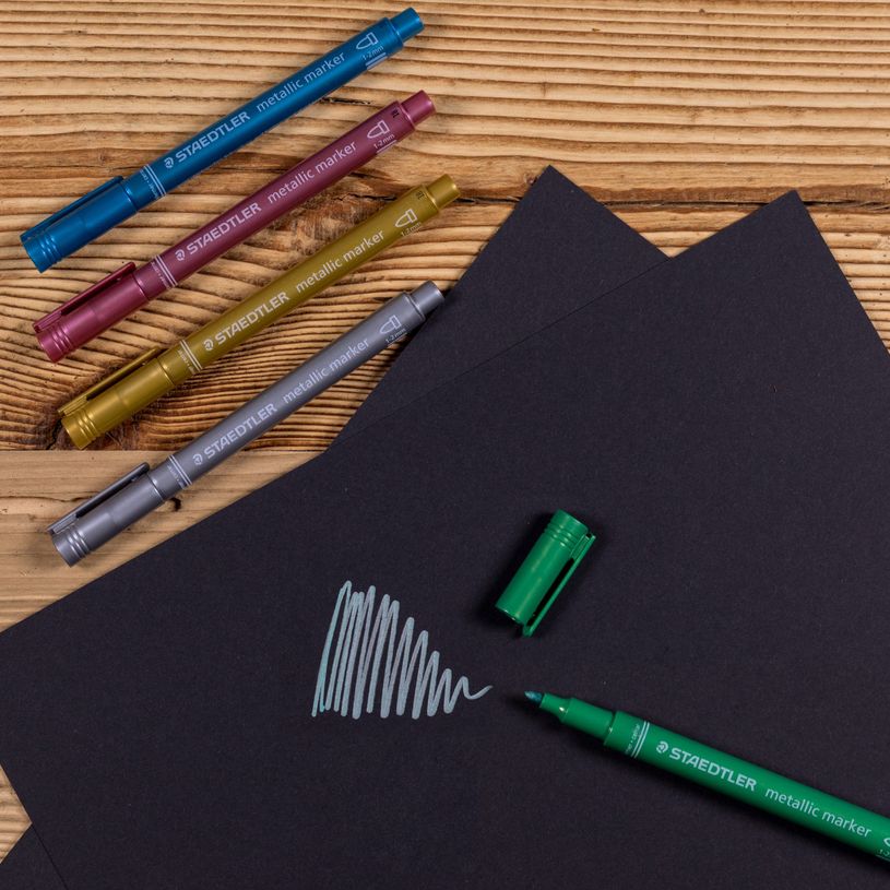 4007817832066-STAEDTLER METALLIC - Pack de 5 - Marqueurs permanents - pointe moyenne - couleurs assorties-P_79402966_7-5