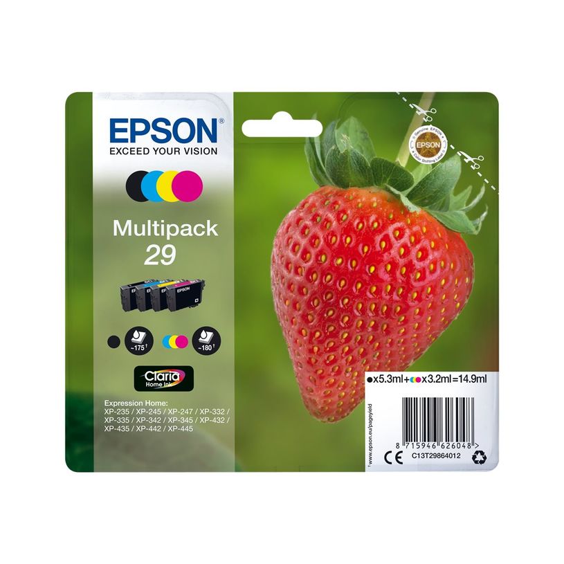 8715946626048-Epson 29 Fraise - Pack de 4 - noir, cyan, magenta, jaune - cartouche d'encre originale-P_79402997_13-5