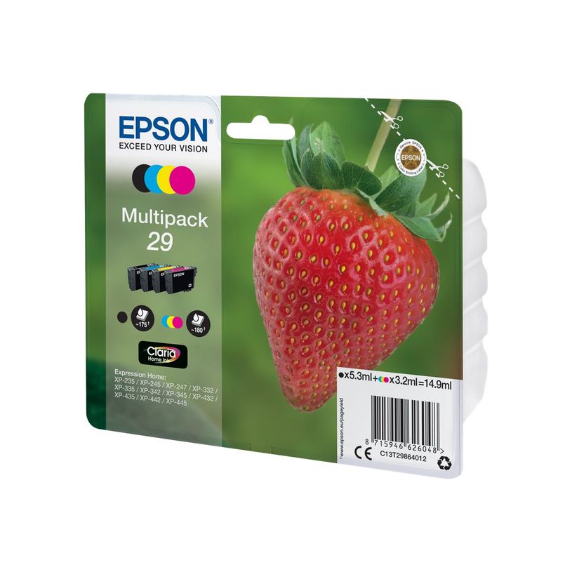 8715946626048-Epson 29 Fraise - Pack de 4 - noir, cyan, magenta, jaune - cartouche d'encre originale-P_79402997_3-7
