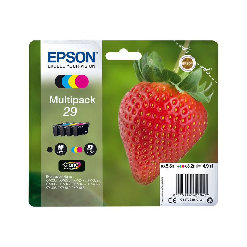 8715946626048-Epson 29 Fraise - Pack de 4 - noir, cyan, magenta, jaune - cartouche d'encre originale-P_79402997_5-9