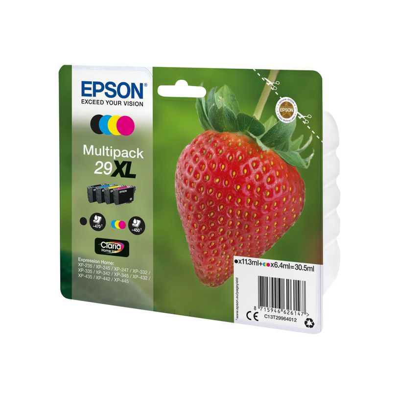 0000005574131-Epson 29XL Fraise - Pack de 4 - noir, cyan, magenta, jaune - cartouche d'encre originale-P_79402998_1-0