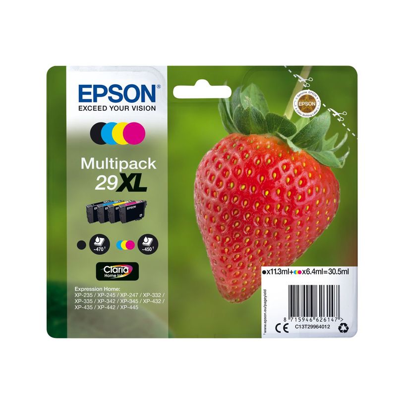 8715946626147-Epson 29XL Fraise - Pack de 4 - noir, cyan, magenta, jaune - cartouche d'encre originale-P_79402998_5-5