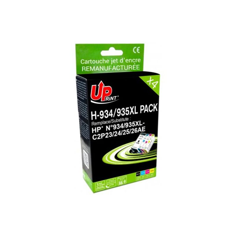 3584770896522-Cartouche remanufacturée HP 934XL/935XL - pack de 4 - noir, cyan, magenta, jaune - Uprint-P_79403080_3-2