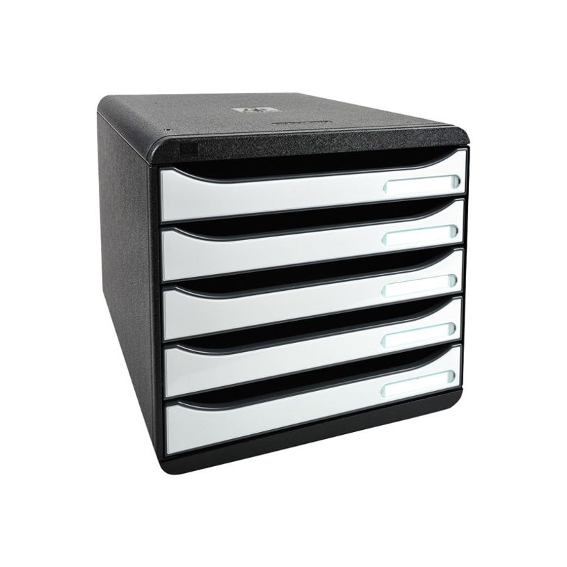 9002493423565-Exacompta BigBox Plus - Module de classement 5 tiroirs - noir/noir brillant-P_79403128_2-1