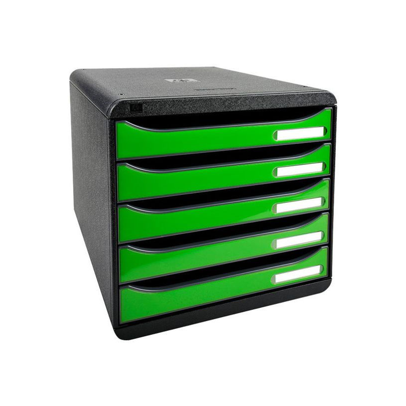 9002493423626-Exacompta BigBox Plus - Module de classement 5 tiroirs - noir/vert pomme-P_79403134_1-0