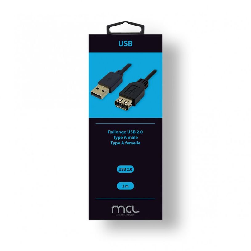 3700224719227-MCL Samar - Rallonge de câble USB 2.0 type A (M) vers USB 2.0 type A (F) - 2 m-P_79403454_1-0