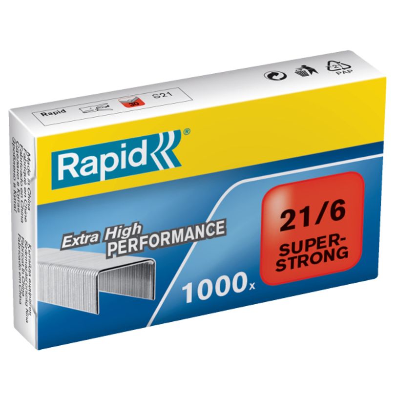 7313468677008-Rapid - Boîte de 1000 Agrafes Super Strong 21/6 - jusqu'à 30 feuilles-P_79403493_1-0