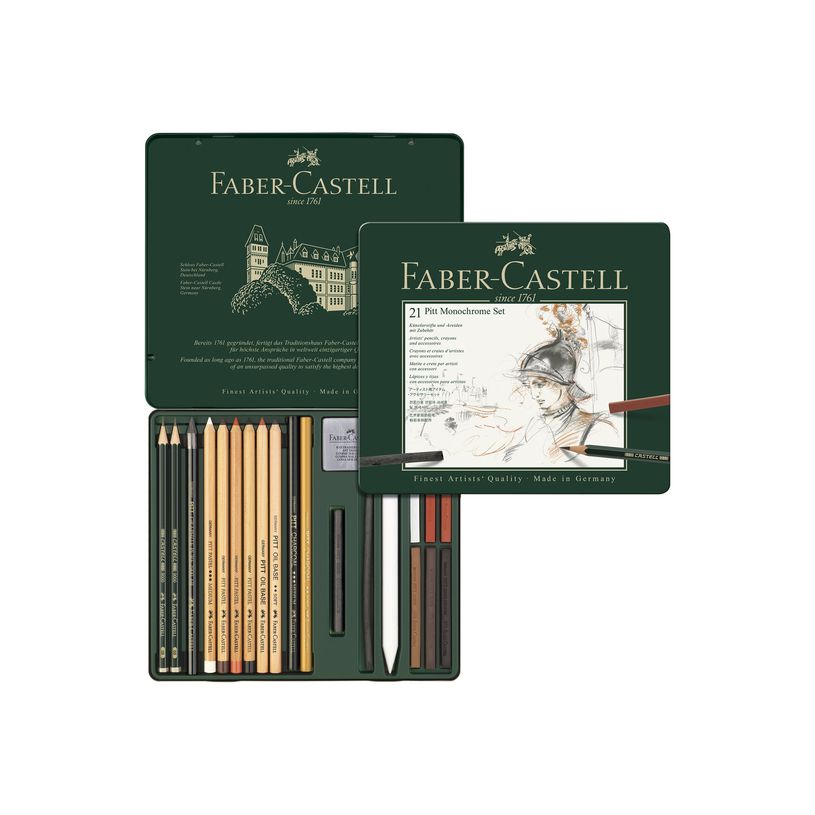 4005401129769-Faber-Castell PITT Monochrome - Jeu de crayons de couleurs et de crayons-P_79403711_3-2
